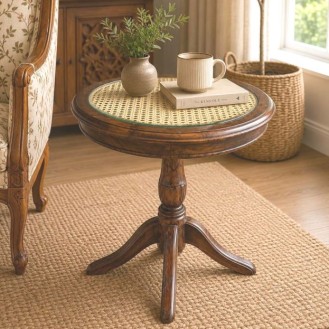 WOODEN COFFEE TABLE IN BROWN TEAK FINISH