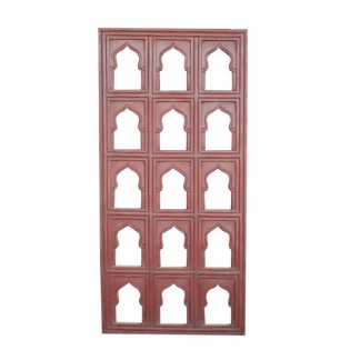 Wooden Mirror Frame In Dark Red Colour Finish