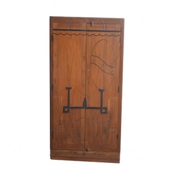 Teak Old Wood Cabinet In Antique Wax Finish  