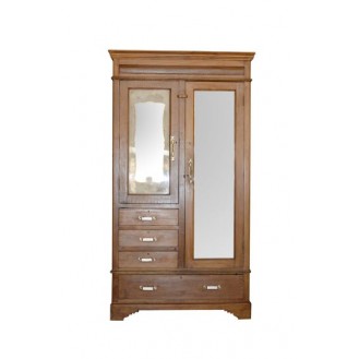 Teak Wood Storage Cabinet In Antique Wax Finish