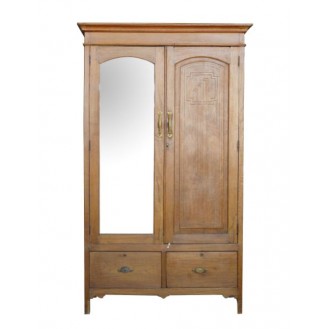 Teak Wood Storage Cabinet In Antique Wax Finish