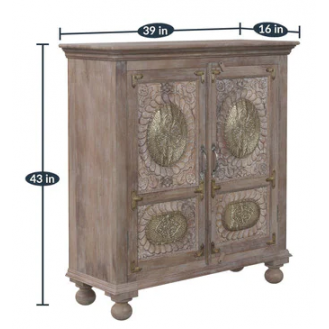 Wooden Carving Cabinet & Brass Work In Doors Wooden Carving Cabinet & Brass Work In Doors