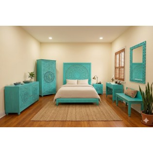 Turquoise Carved Furniture Collection