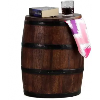 Wooden Drum Storage Stool