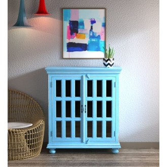 Wooden  Cabinet In Blue Color 