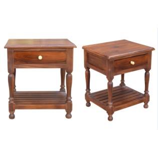 Wooden Bed Side 